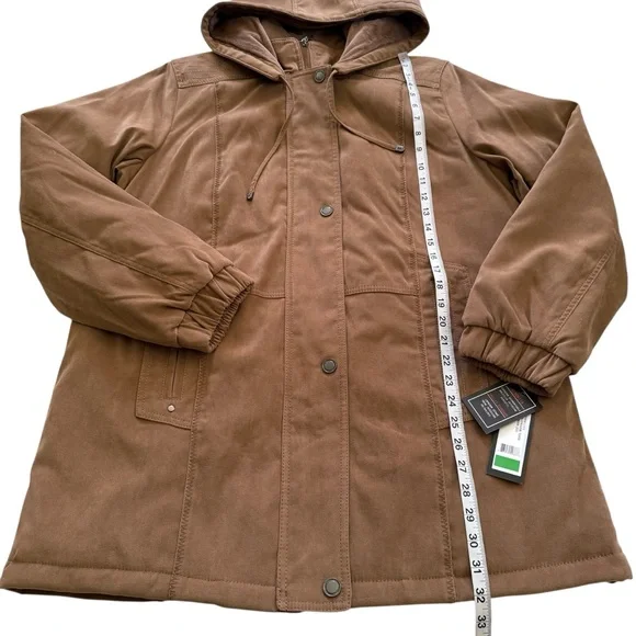 🚫SOLD🚫NWT Fleet Street Microsuede Removable Hood Jacket Coat Large - Picture 12 of 16